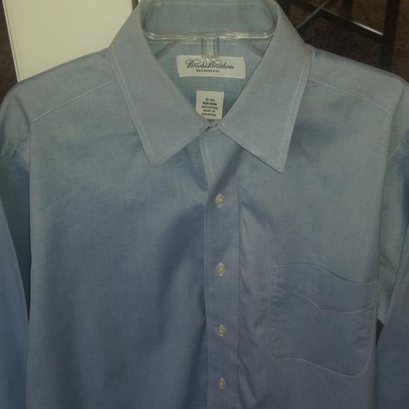 Mens Brooks Brothers blue dress shirt 15-32 - Picture 2 of 4
